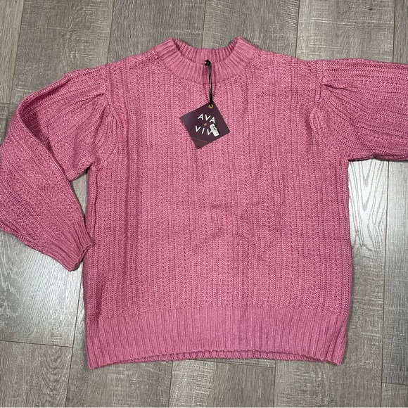 Ava & Viv Sweater Women's Sweater Pink Mauve Size 14(X) - Picture 1 of 7